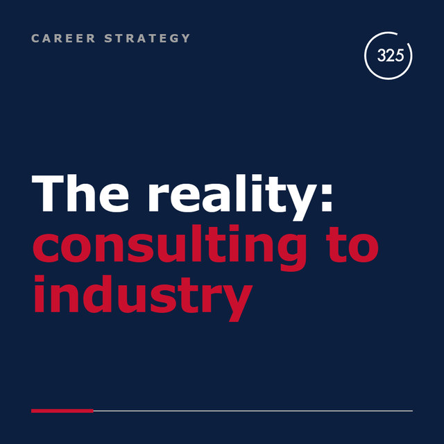 Moving from consulting to industry