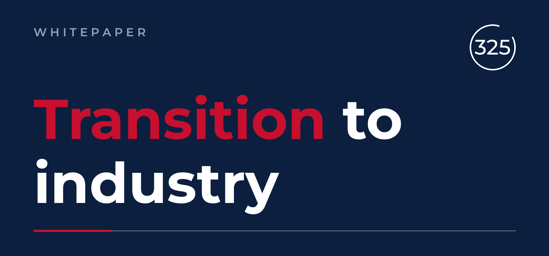 Transition from Management Consultancy to Industry