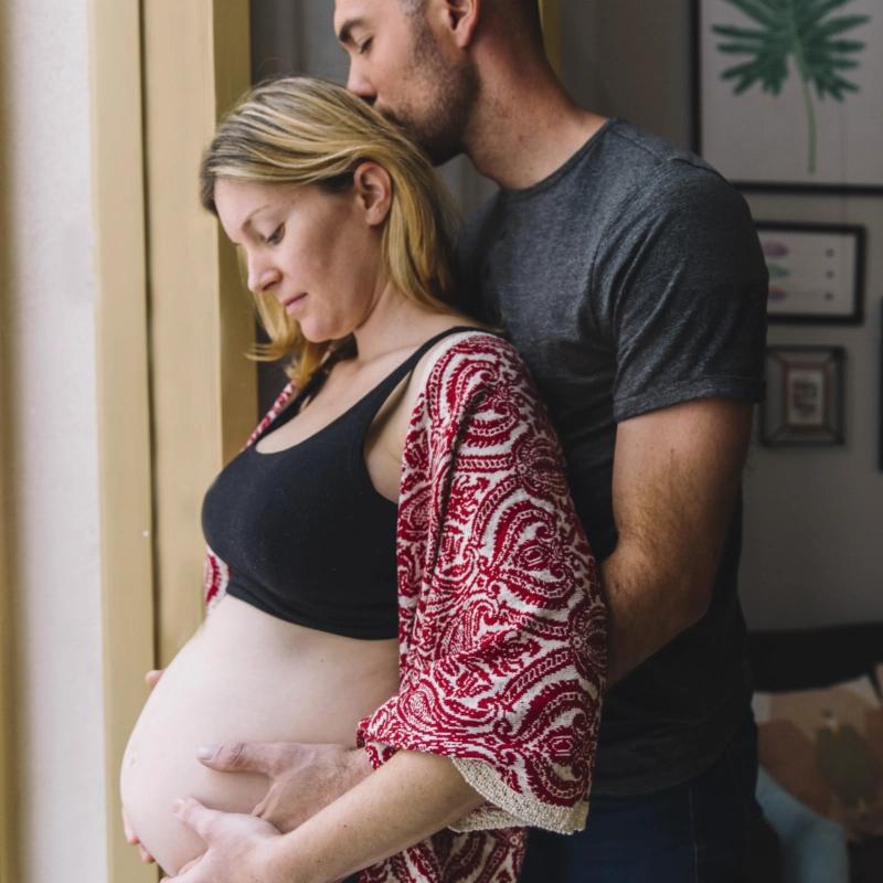 Pregnant woman with partner