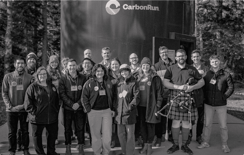 CarbonRun team at the Pictou River