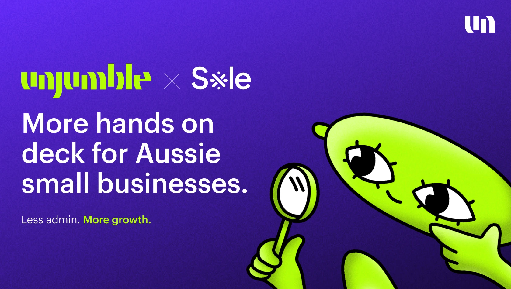Unjumble and Sole App partnership announcement — local freelancers and Australian small businesses