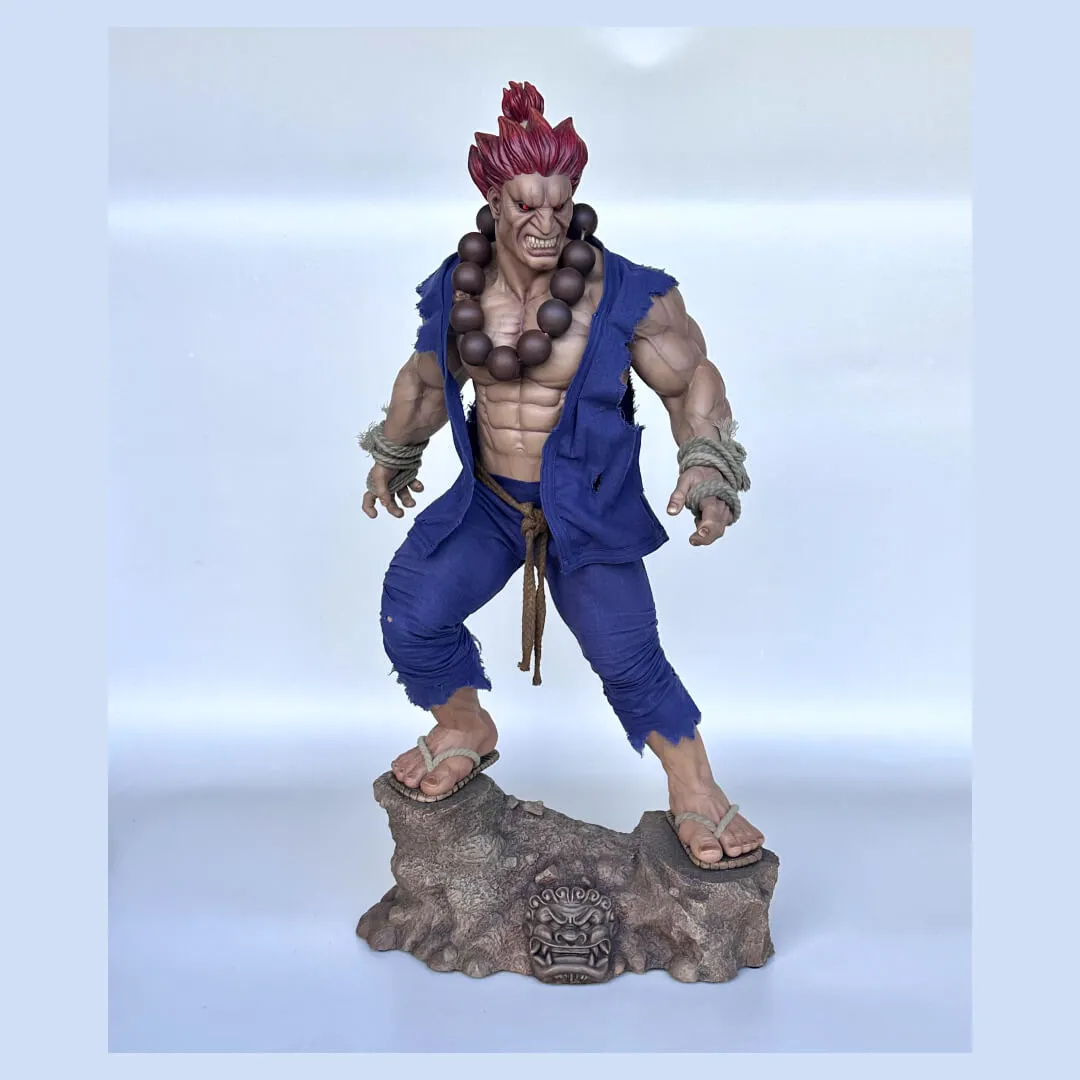 street fighter akuma statue by pcs for sale at the wiseguys barbershop in glenhaven