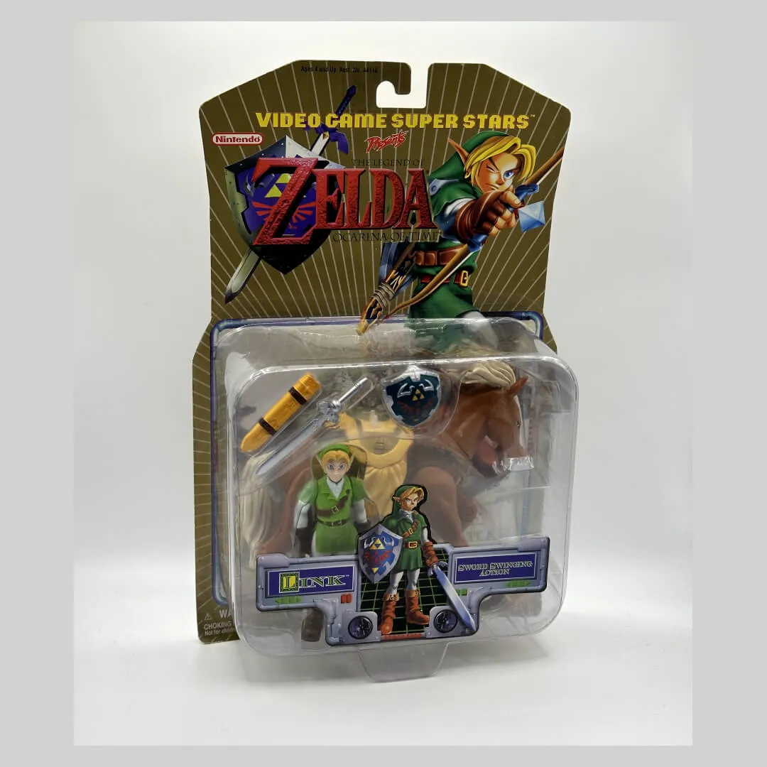 Link with horse from zelda ocarina by toy biz for sale at the wiseguys barbershop in glenhaven