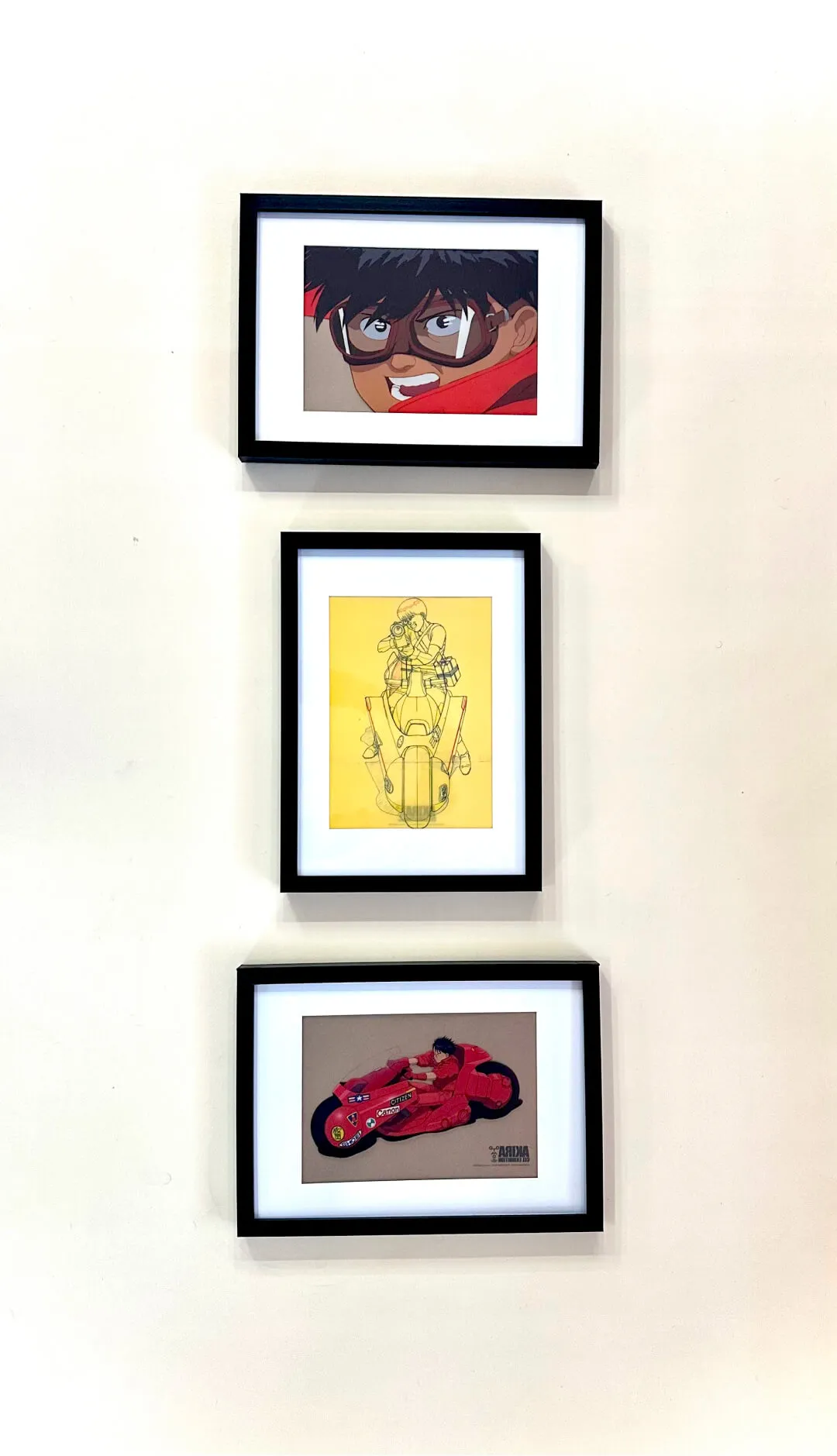akira artworks by animation cels  for sale at the wiseguys barbershop in glenhaven