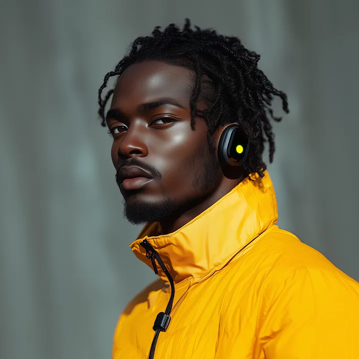 man with earphones