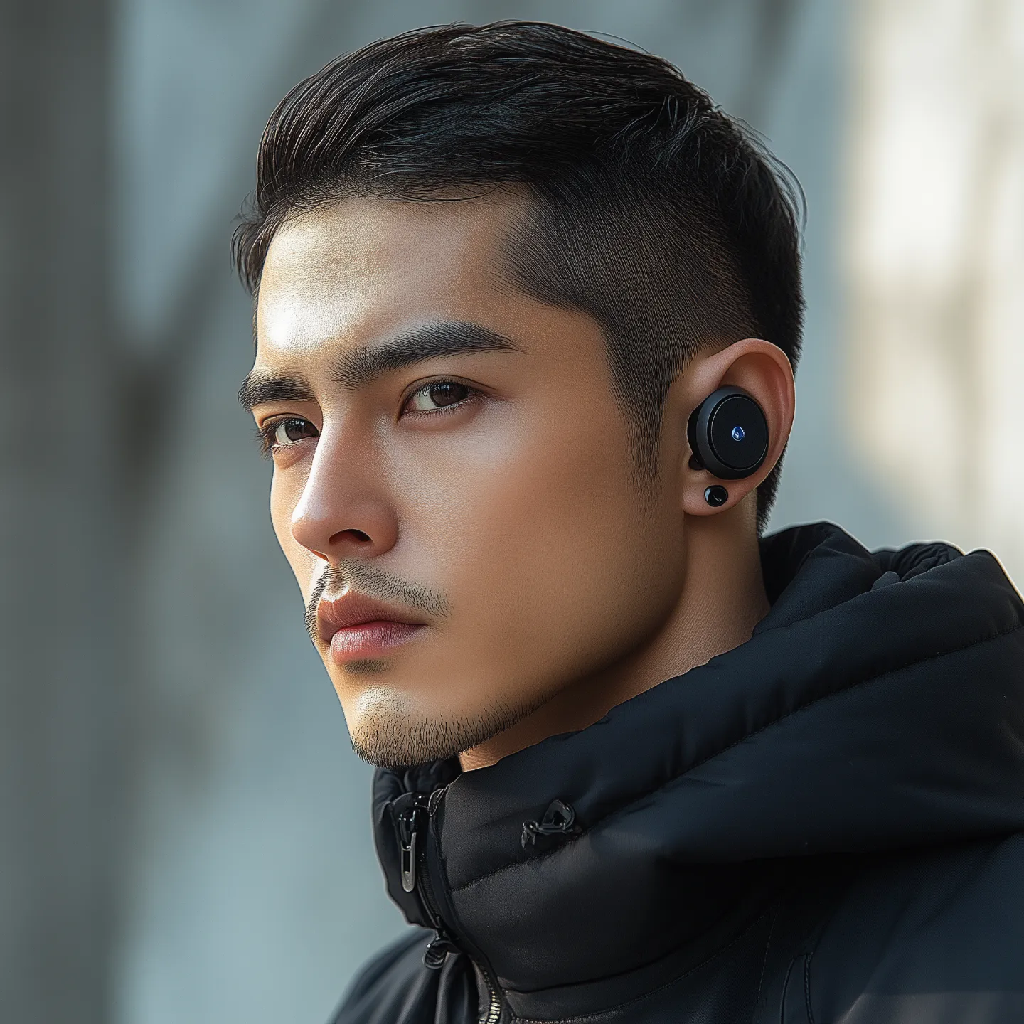 man with earphone