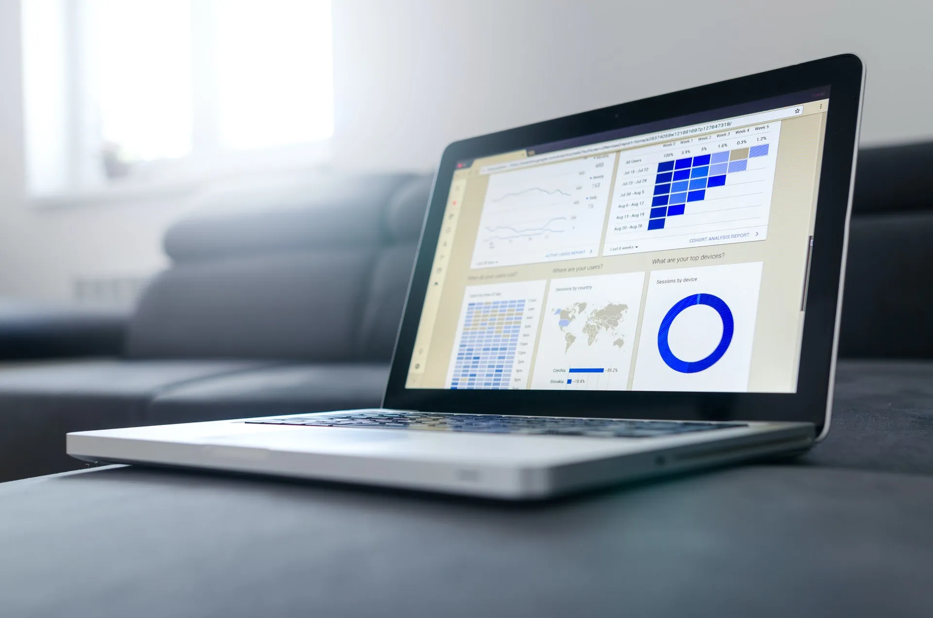 Netsuite dashboard presentation of company overview, report snapshot and trend graphs by the help of the Portlet plug-in.