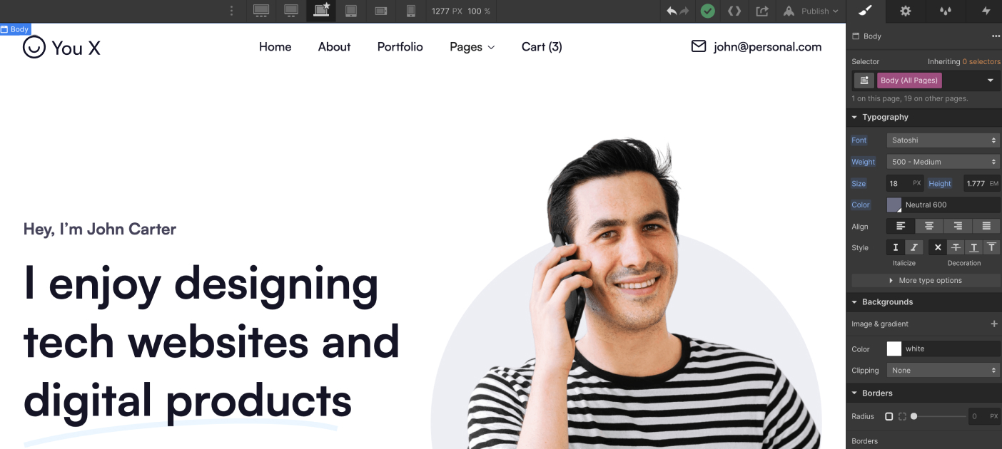 Typography - You X Webflow Template