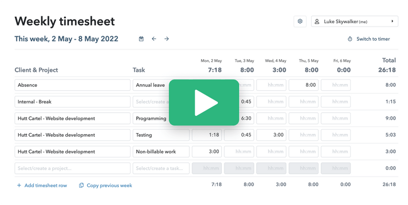 Timer Recorder Free Online Time Recorder | My Hours