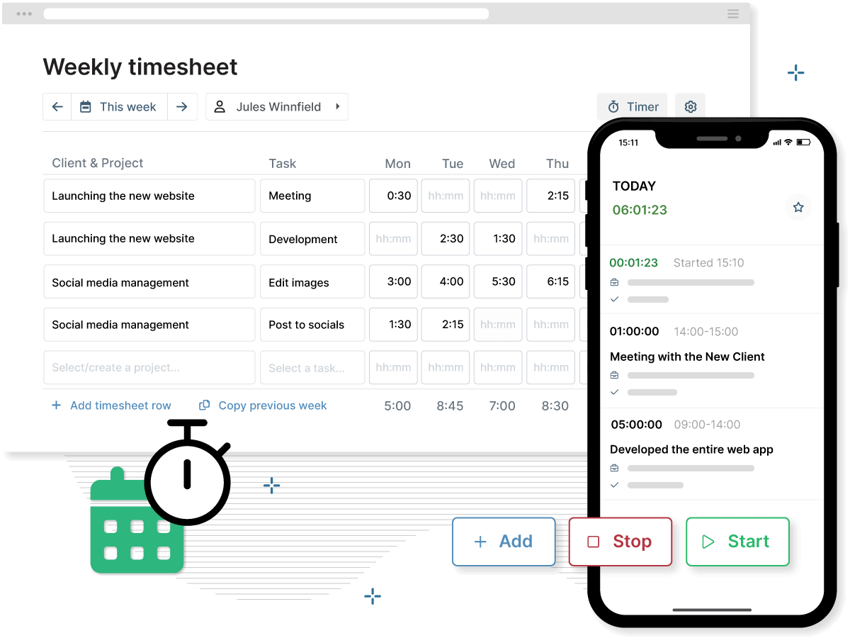 The most intuitive timesheet