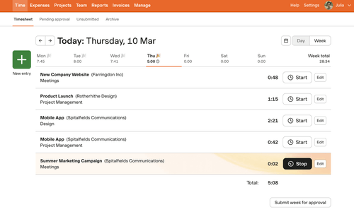 8 Best Time Tracking Software for Small Businesses in 2026 | My Hours