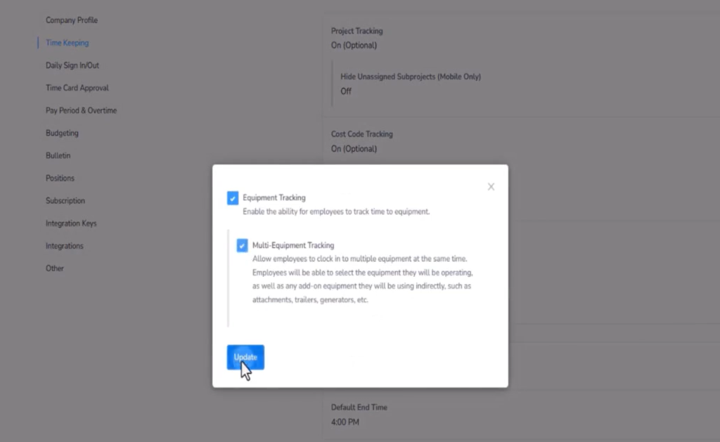busybusy equipment tracking
