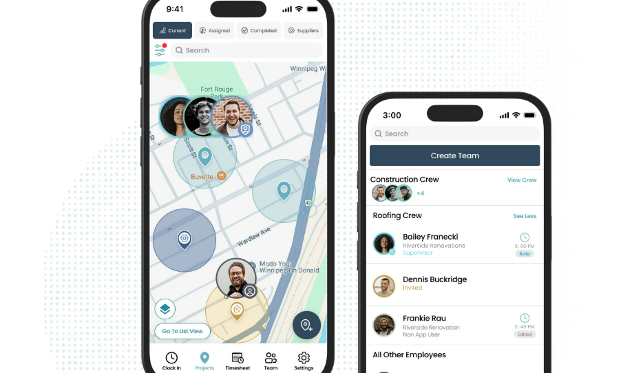 constructions clock tracking