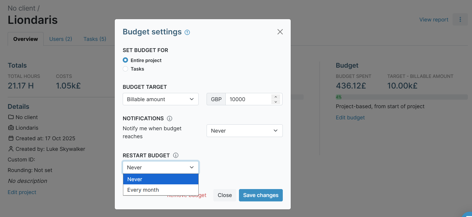 Analyze cost of projects and budgeting