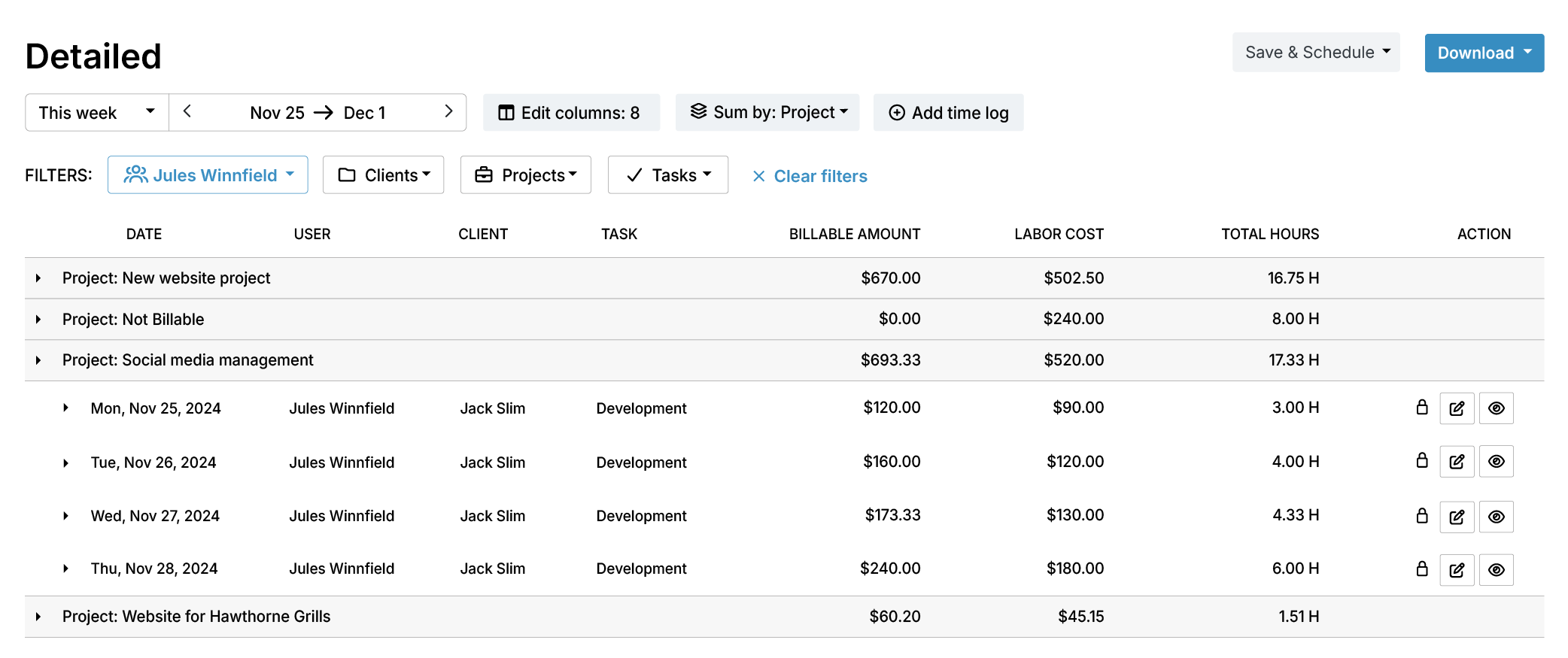 Workload insight reporting tool