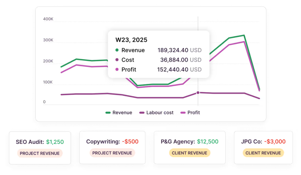 Toggl Track profitability report
