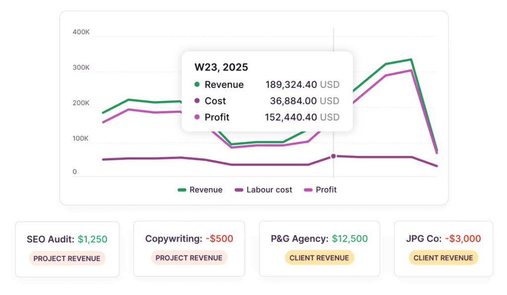 Toggl Track profitability report