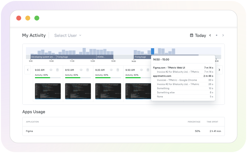 TMetric productivity monitoring