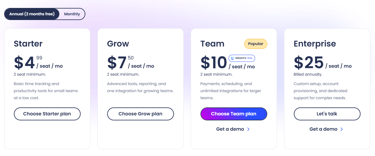 Hubstaff pricing