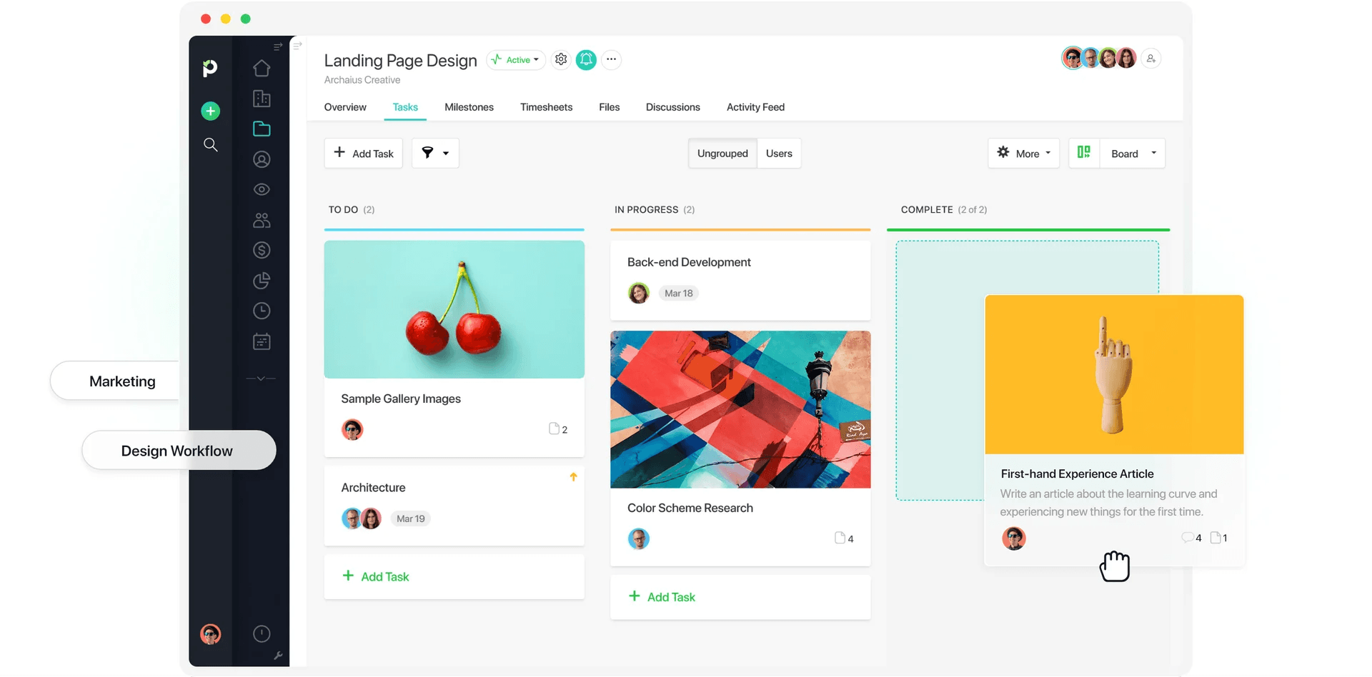 Paymo Kanban boards