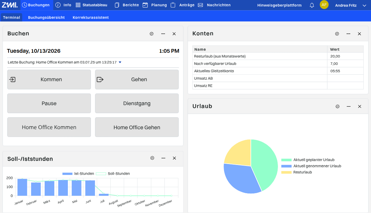 ZMI time tracking