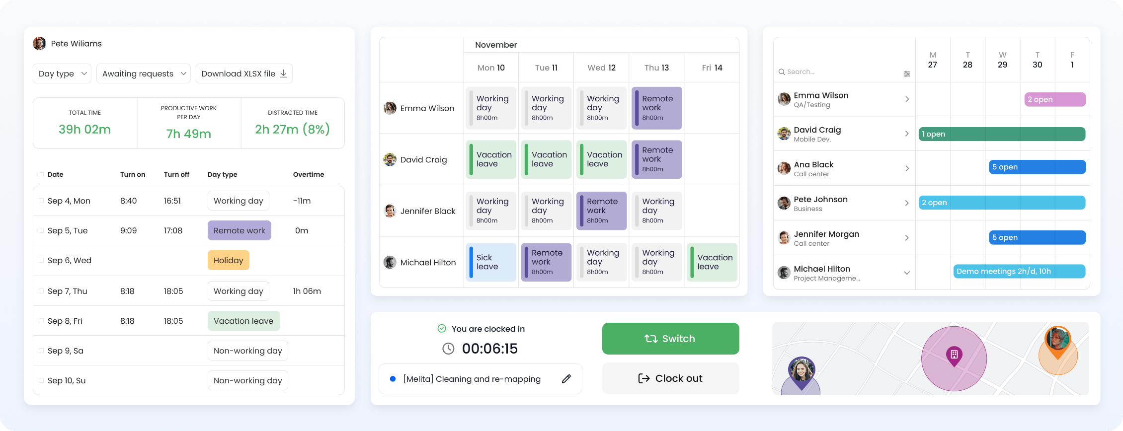 TimeCamp attendance tracking