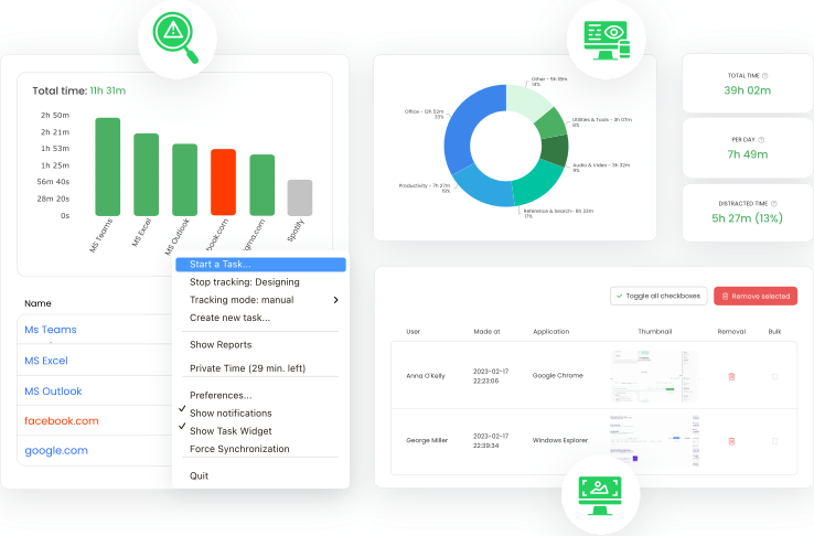 TimeCamp employee monitoring with screenshots