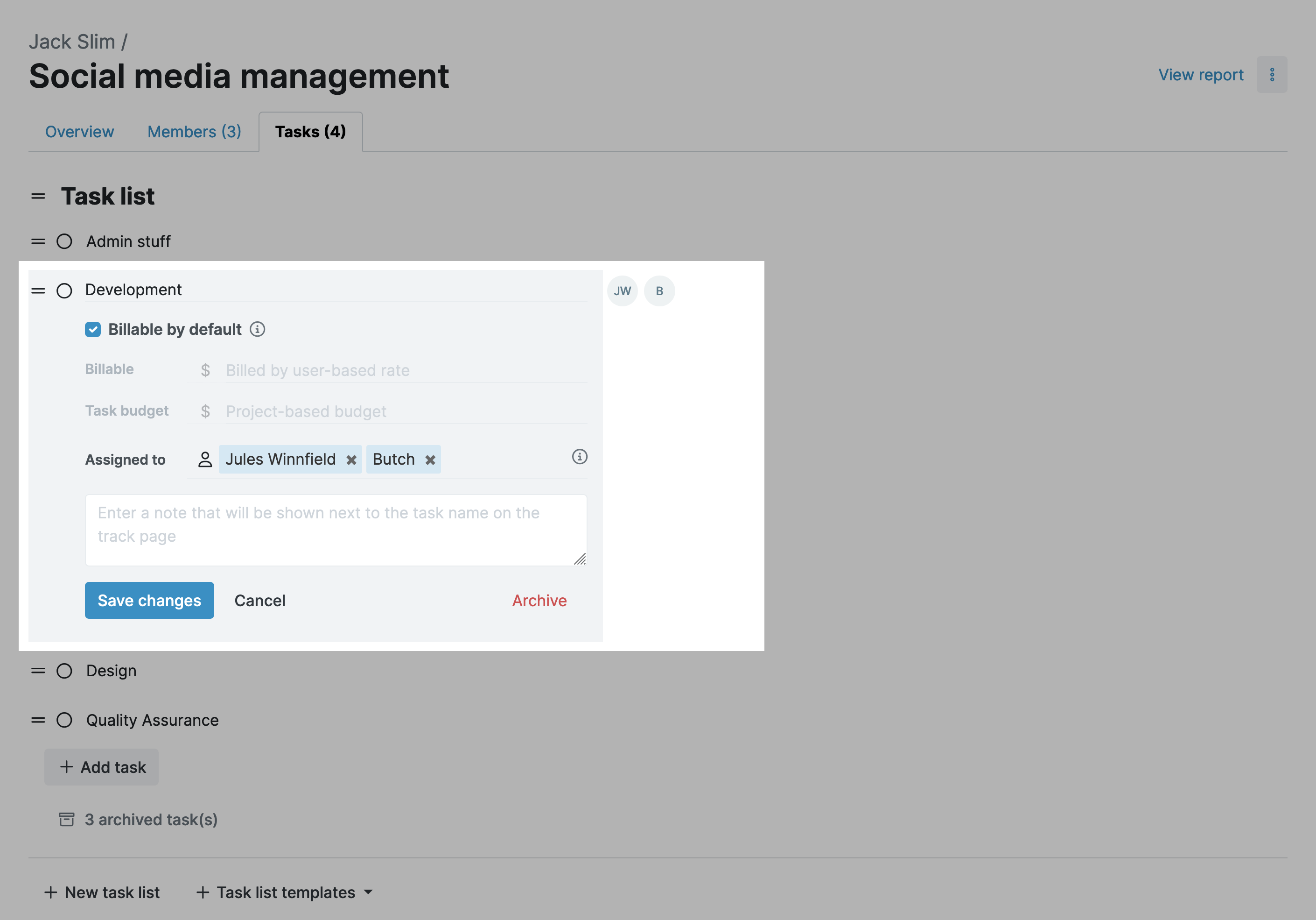 Project and ask assignment