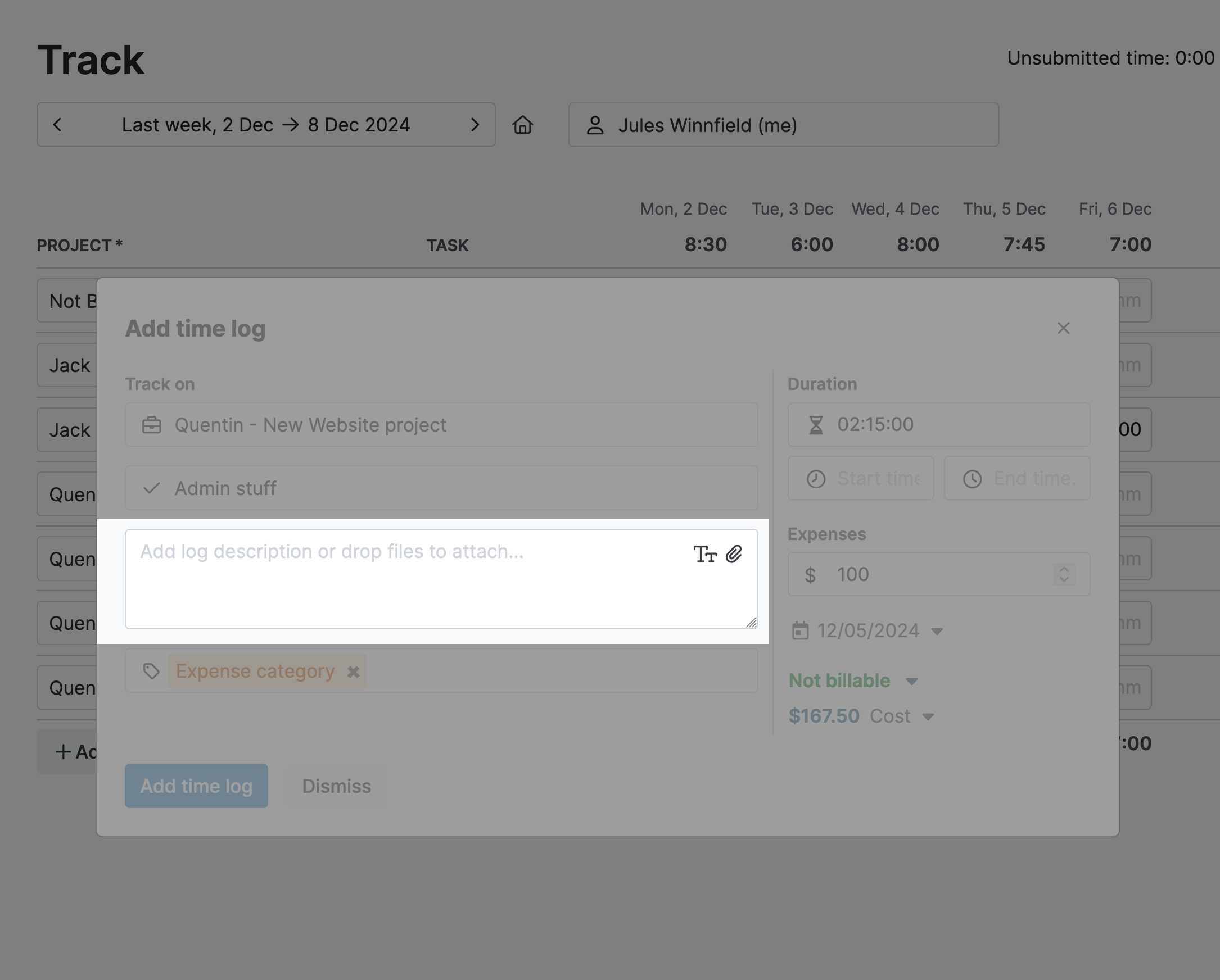 Task Description Field