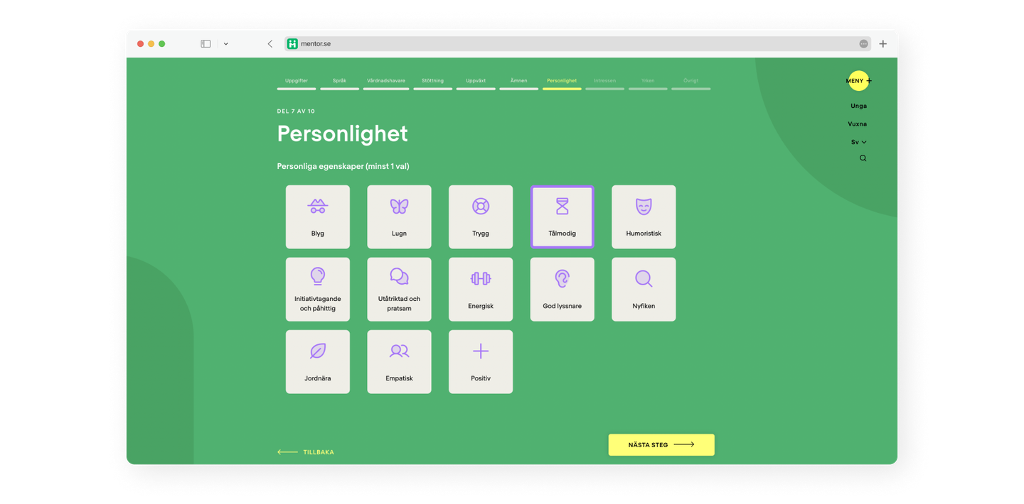 Skiss över webbplatsens formulärflöde