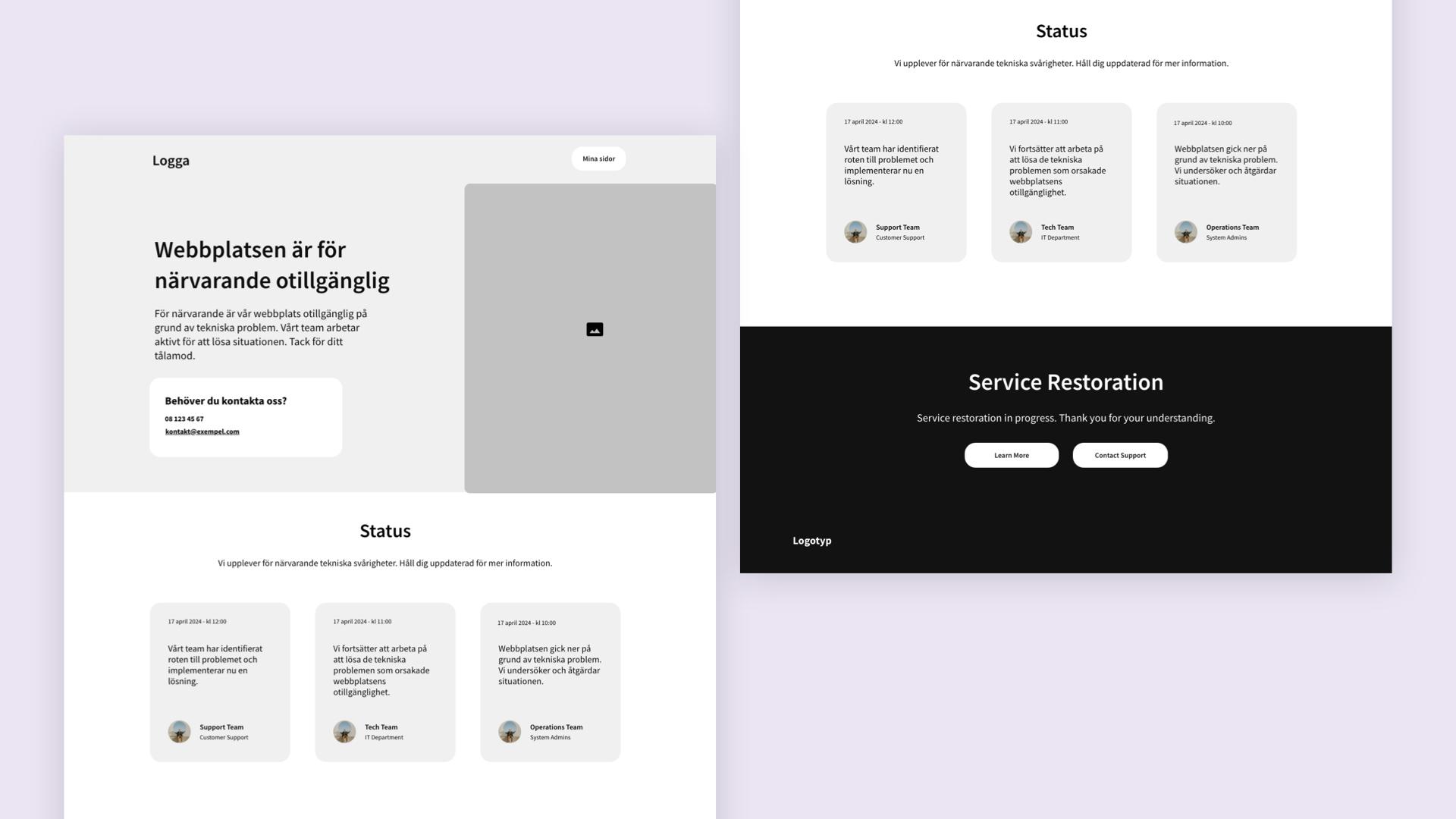Skiss över en sekundärwebb