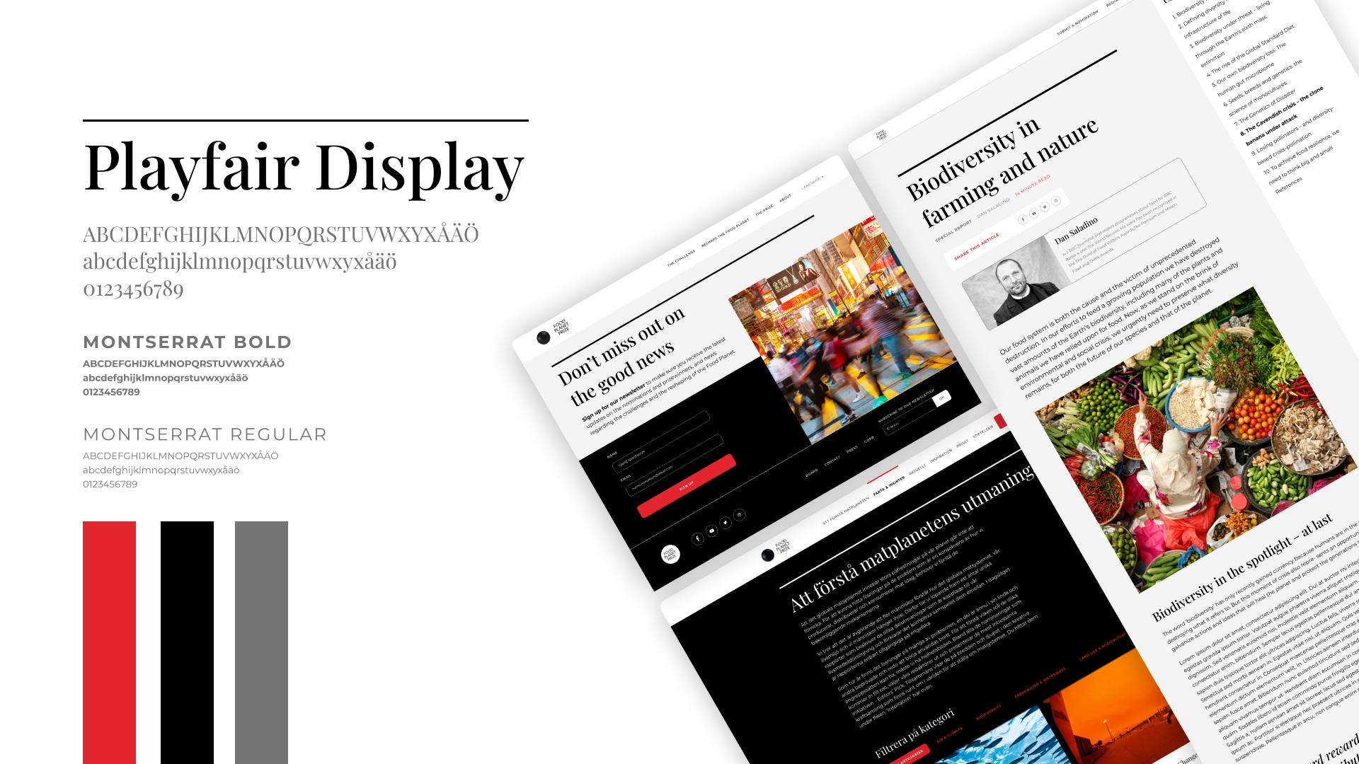 Skiss av designsystem och webbplats