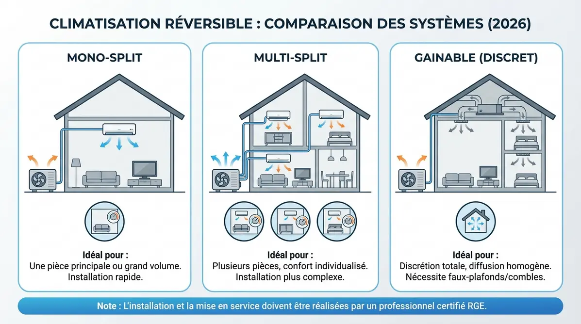 Schéma climatisation réversible maison prix