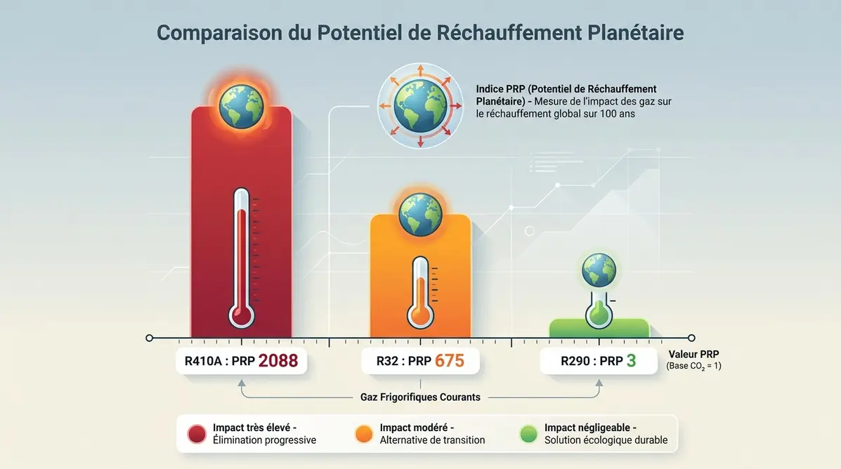 Schéma Fluide frigorigène & réglementation F-Gas