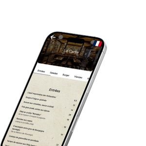 Menu DigiChef dans un ecran