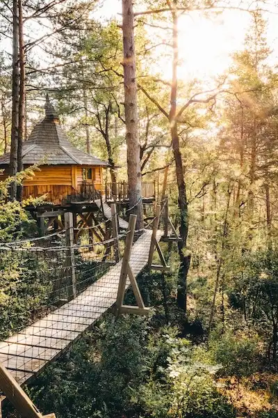  Aristo : Pour un week-end romantique en PACA, dans les Hautes Alpes, optez pour l’une de nos 4 cabanes dans les arbres avec jacuzzi privatif.