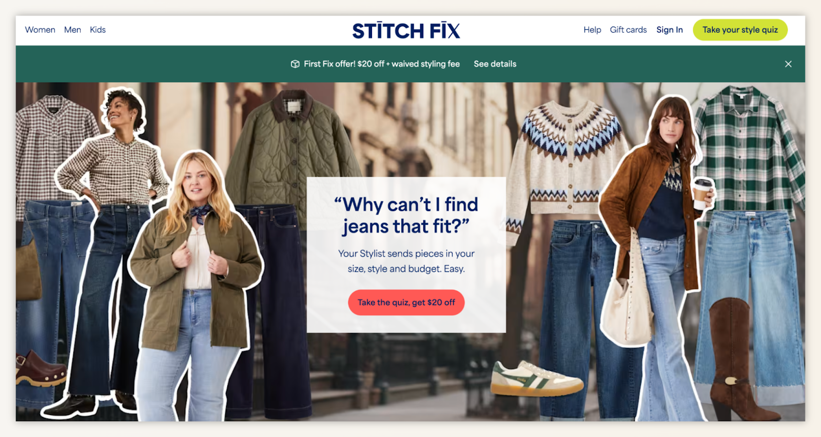 Stitch Fix Homepage