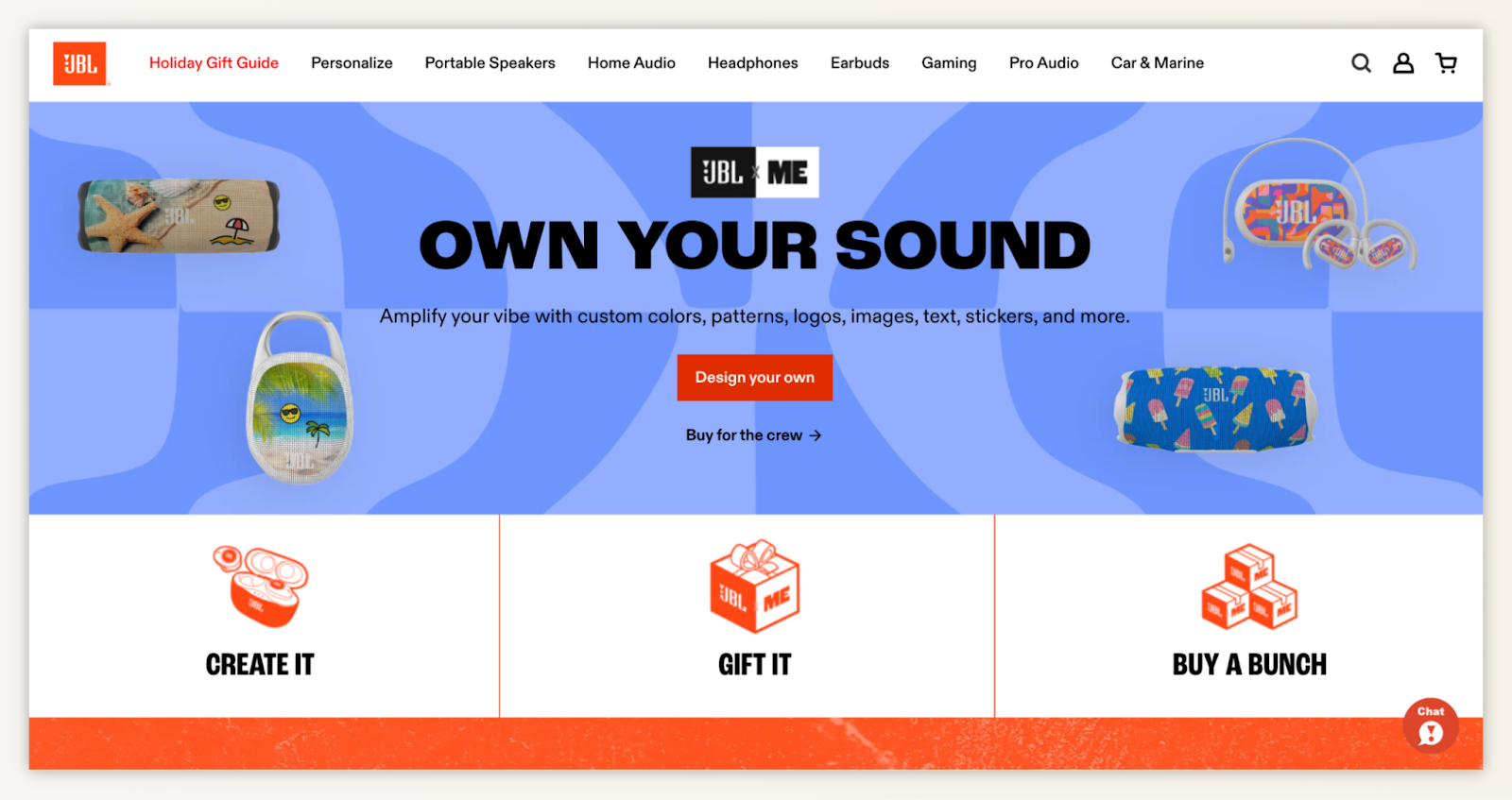 JBL homepage