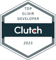 Top Elixir Developer 2023 Clutch Badge