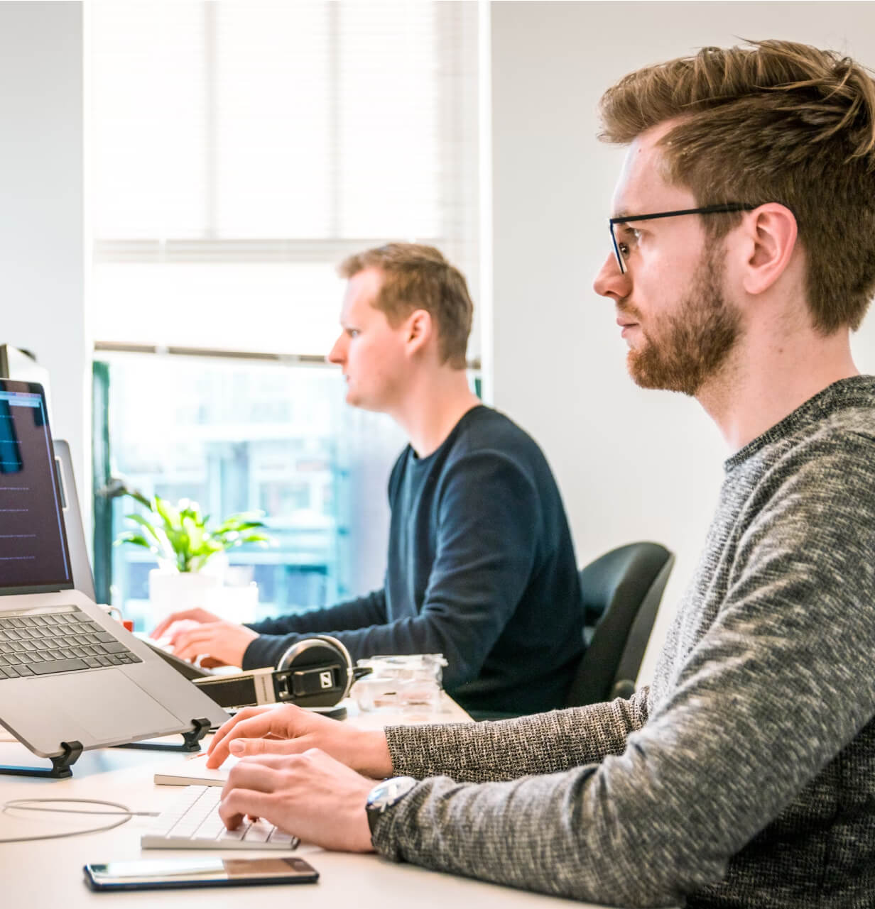 focused people working in the office