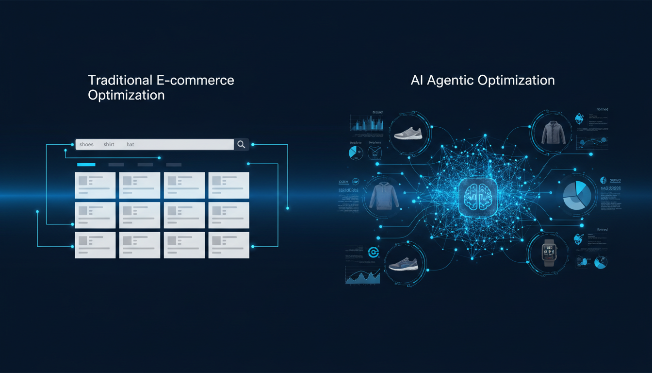 Comparaison optimisation Shopping traditionnelle vs optimisation agentic IA