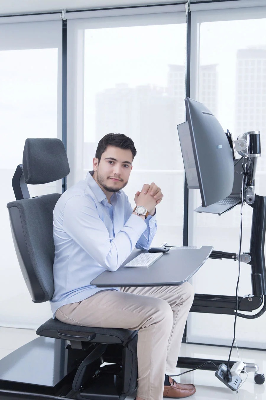 Erick Rodriguez at his desk