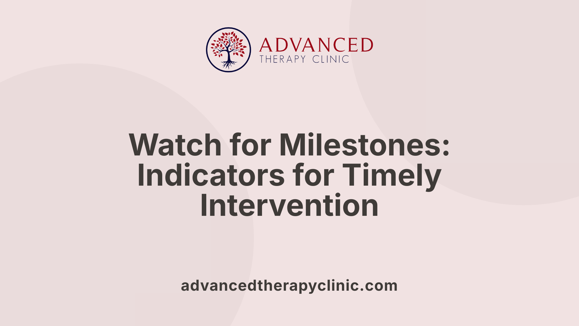 Watch for Milestones: Indicators for Timely Intervention