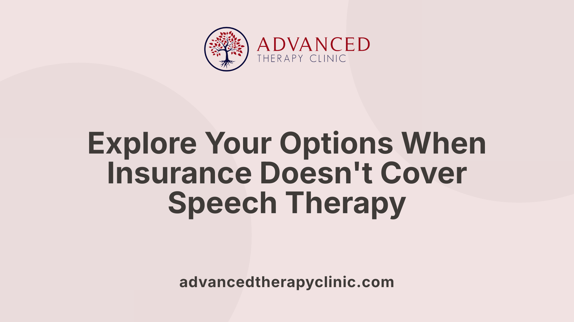 Explore Your Options When Insurance Doesn't Cover Speech Therapy