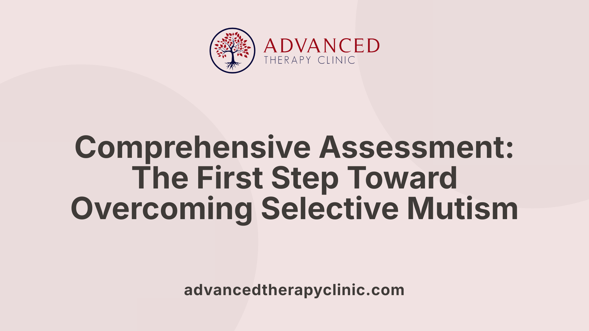 Comprehensive Assessment: The First Step Toward Overcoming Selective Mutism