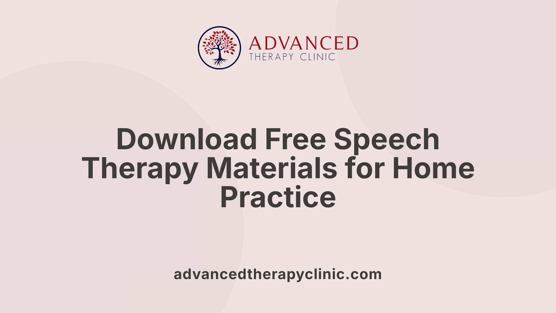 Download Free Speech Therapy Materials for Home Practice