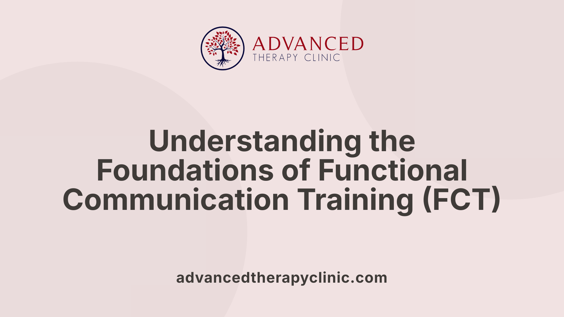 Understanding the Foundations of Functional Communication Training (FCT)