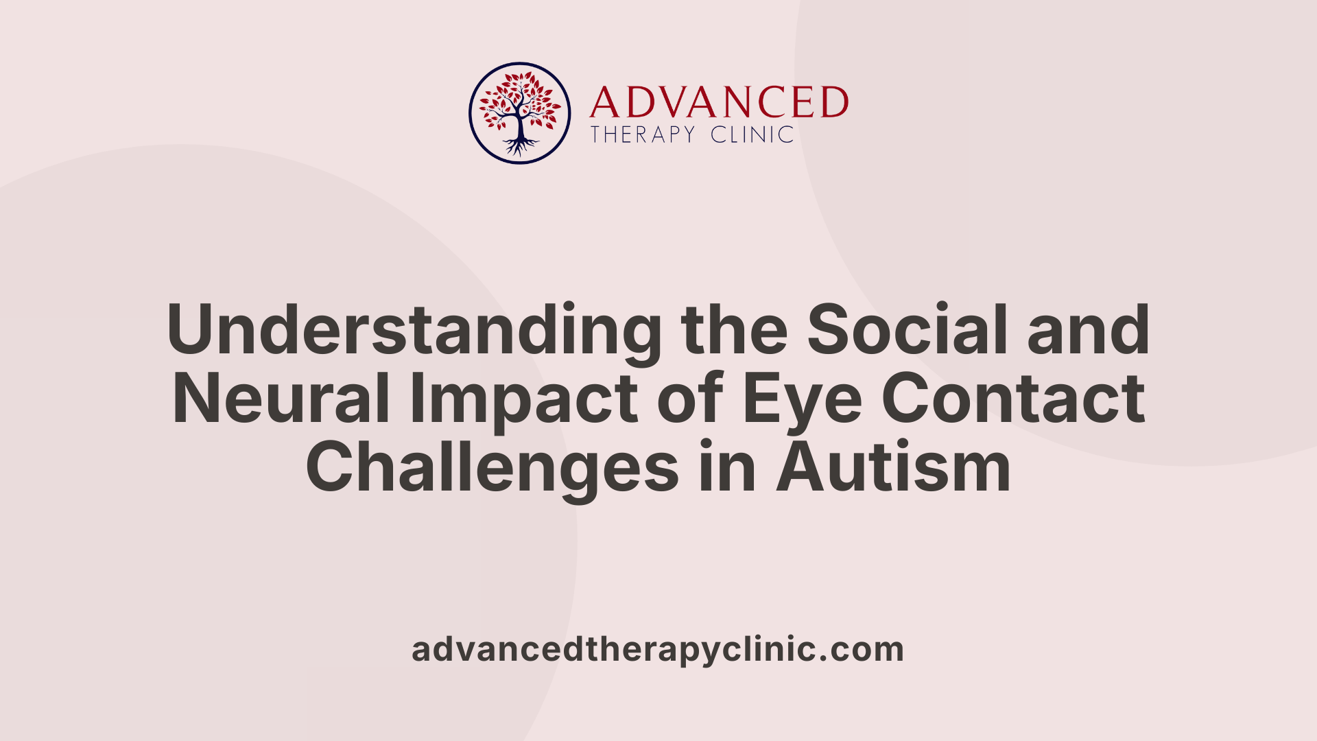 Understanding the Social and Neural Impact of Eye Contact Challenges in Autism
