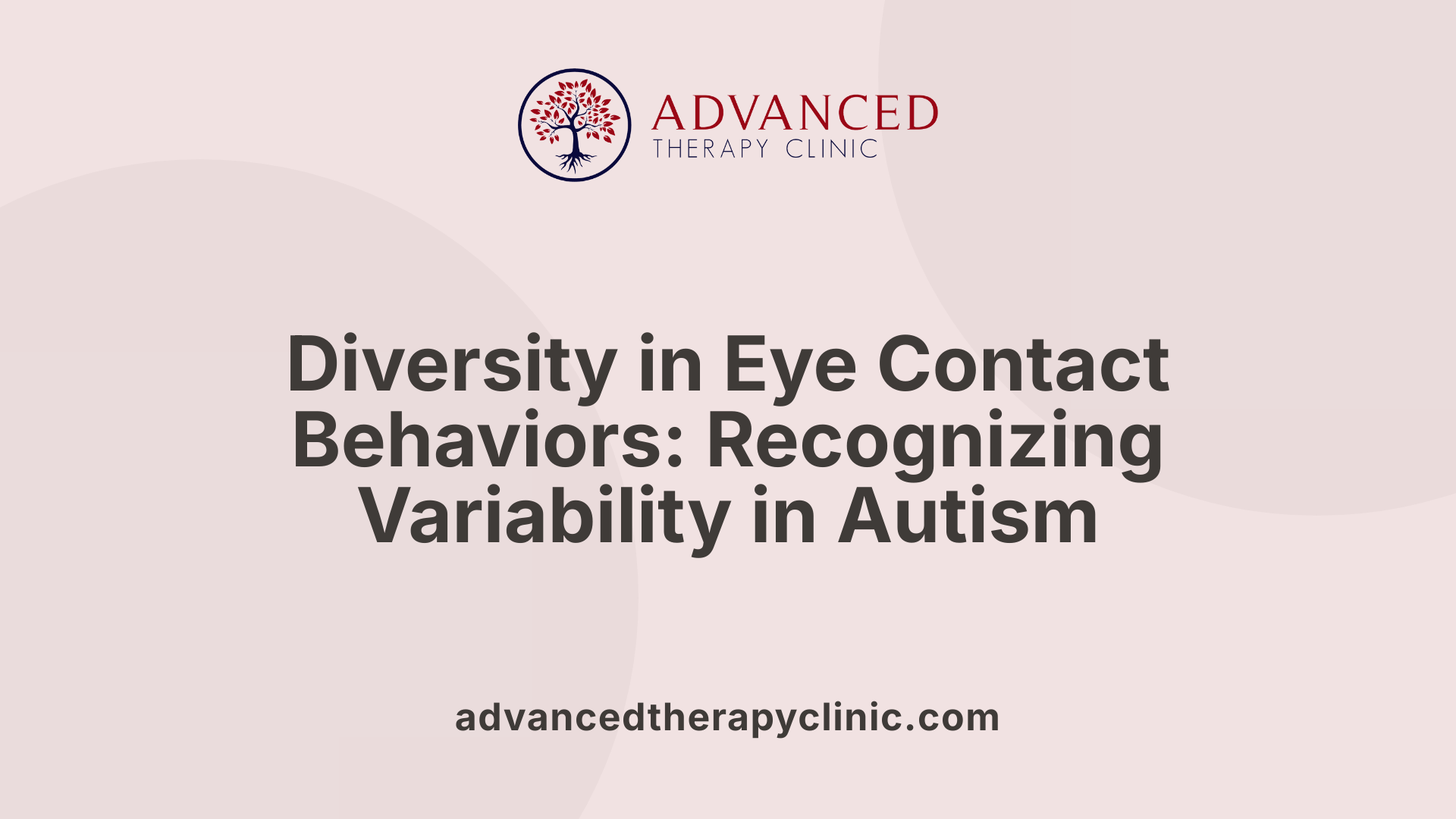 Diversity in Eye Contact Behaviors: Recognizing Variability in Autism