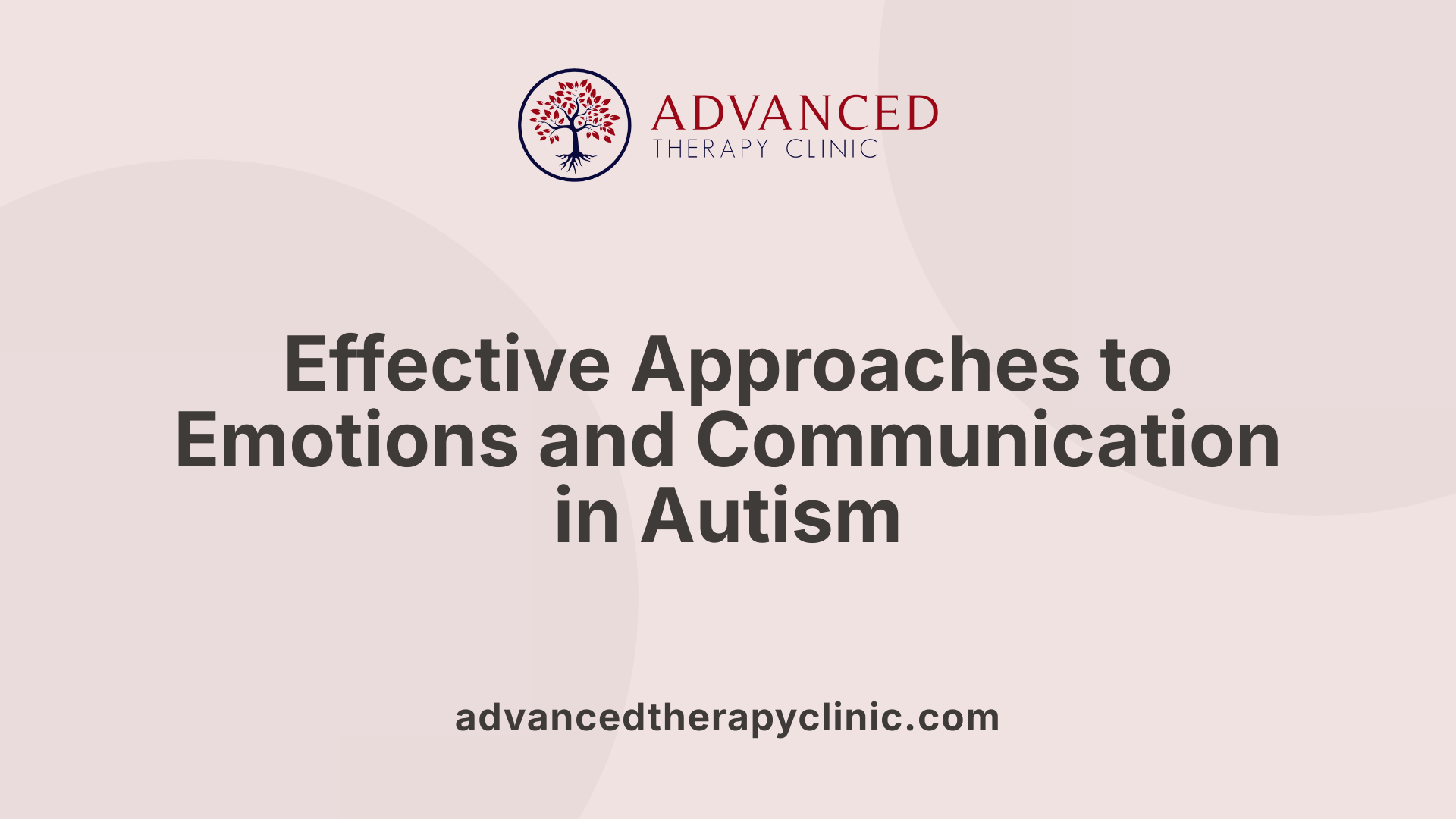 Effective Approaches to Emotions and Communication in Autism